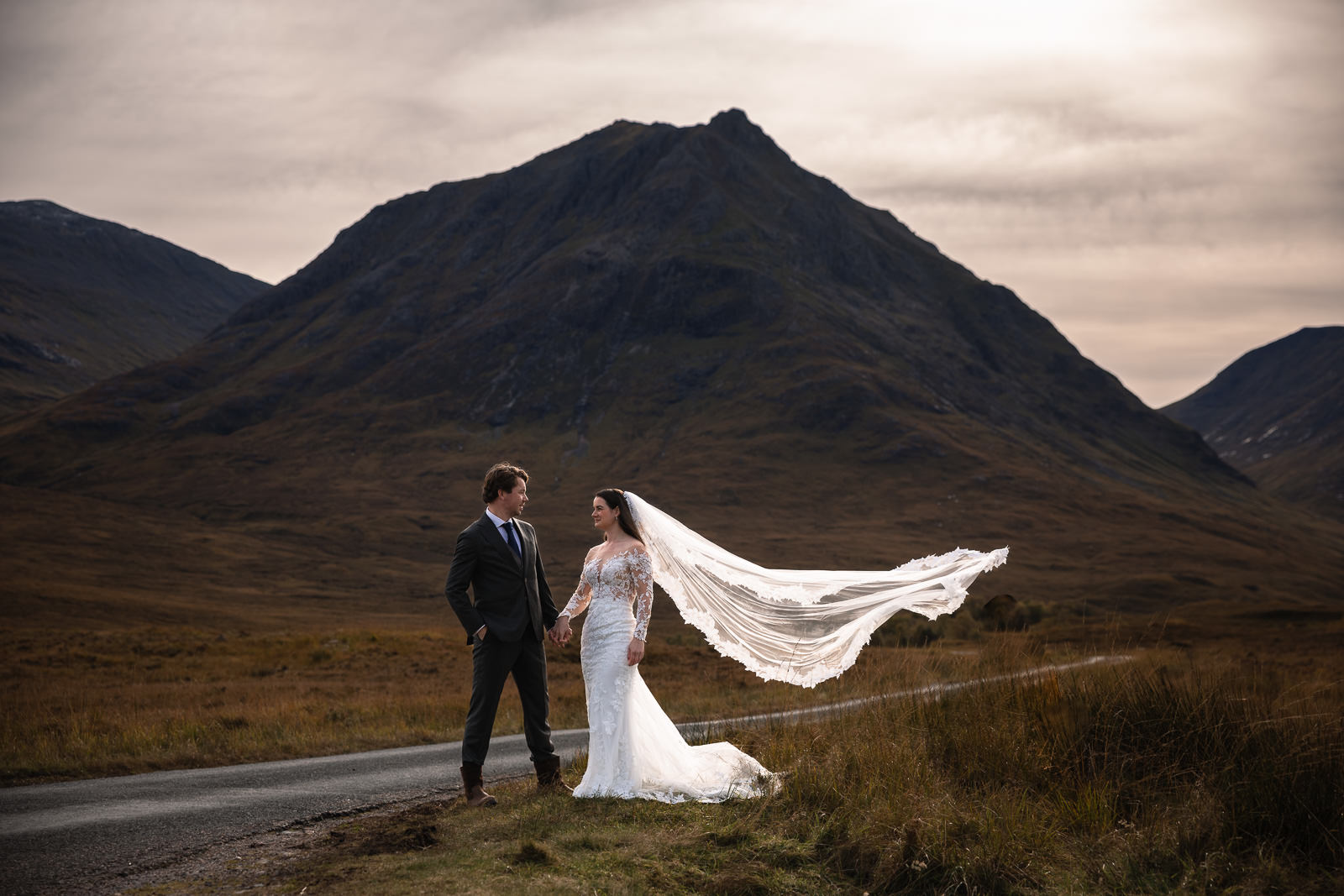 Highlands Wedding Photographer Scotland Couple at Glencoe mountain