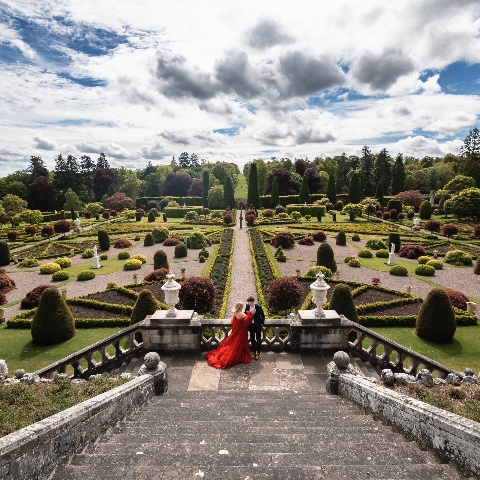 Pre Wedding Session at Drummond Castle gardens in Scotland | Emma & Hamish