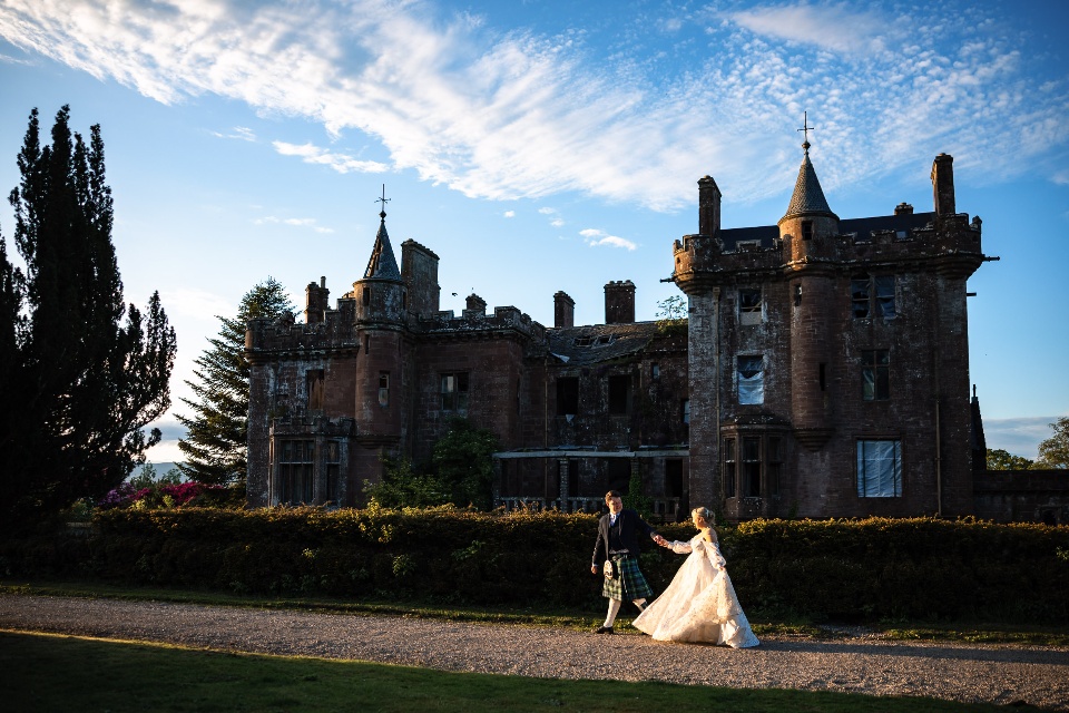Romantic Scottish Castle Wedding at Culdees Castle Estate Muthill Scotland | Emma & Hamish