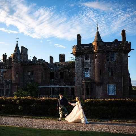 Romantic Scottish Castle Wedding at Culdees Castle Estate Muthill Scotland | Emma & Hamish