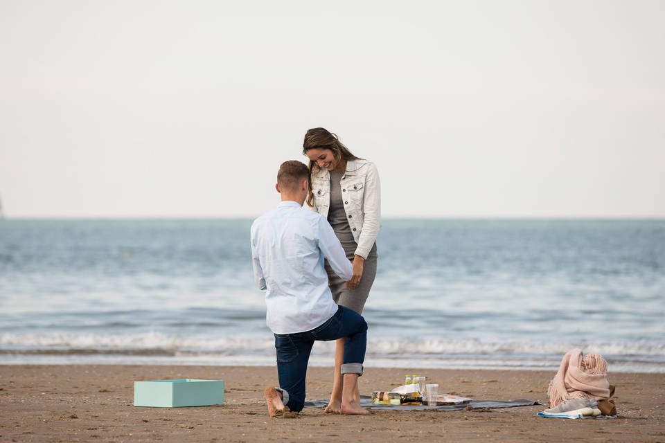 Huwelijksaanzoek Scheveningen Strand | Art-Jan en Anouk