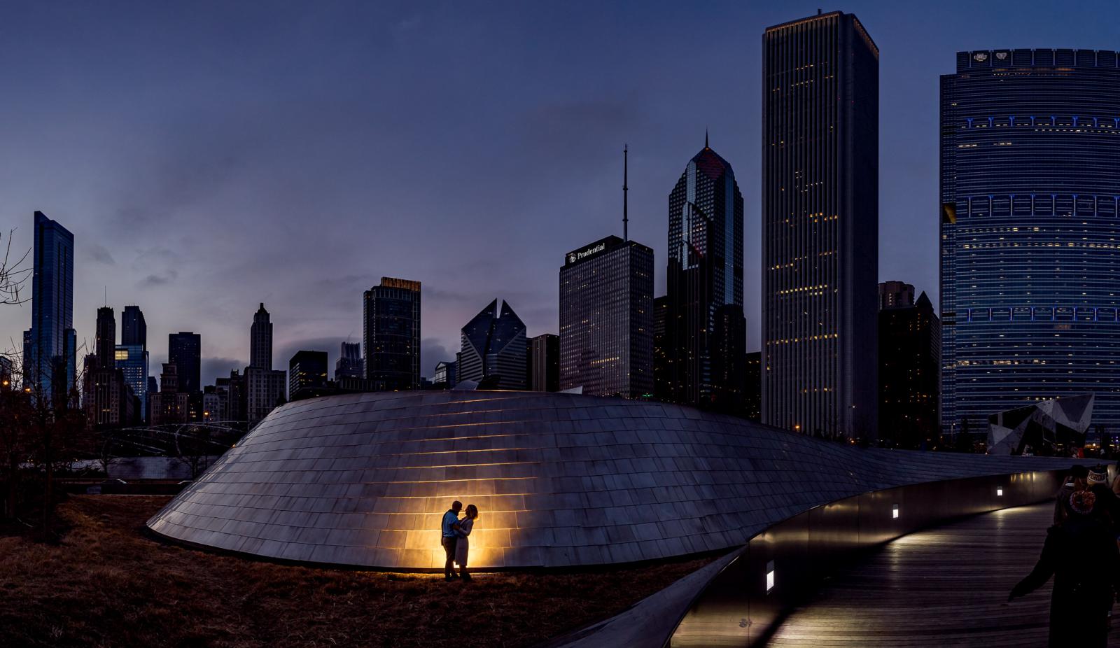 Skyline Chicago destination loveshoot Amerika