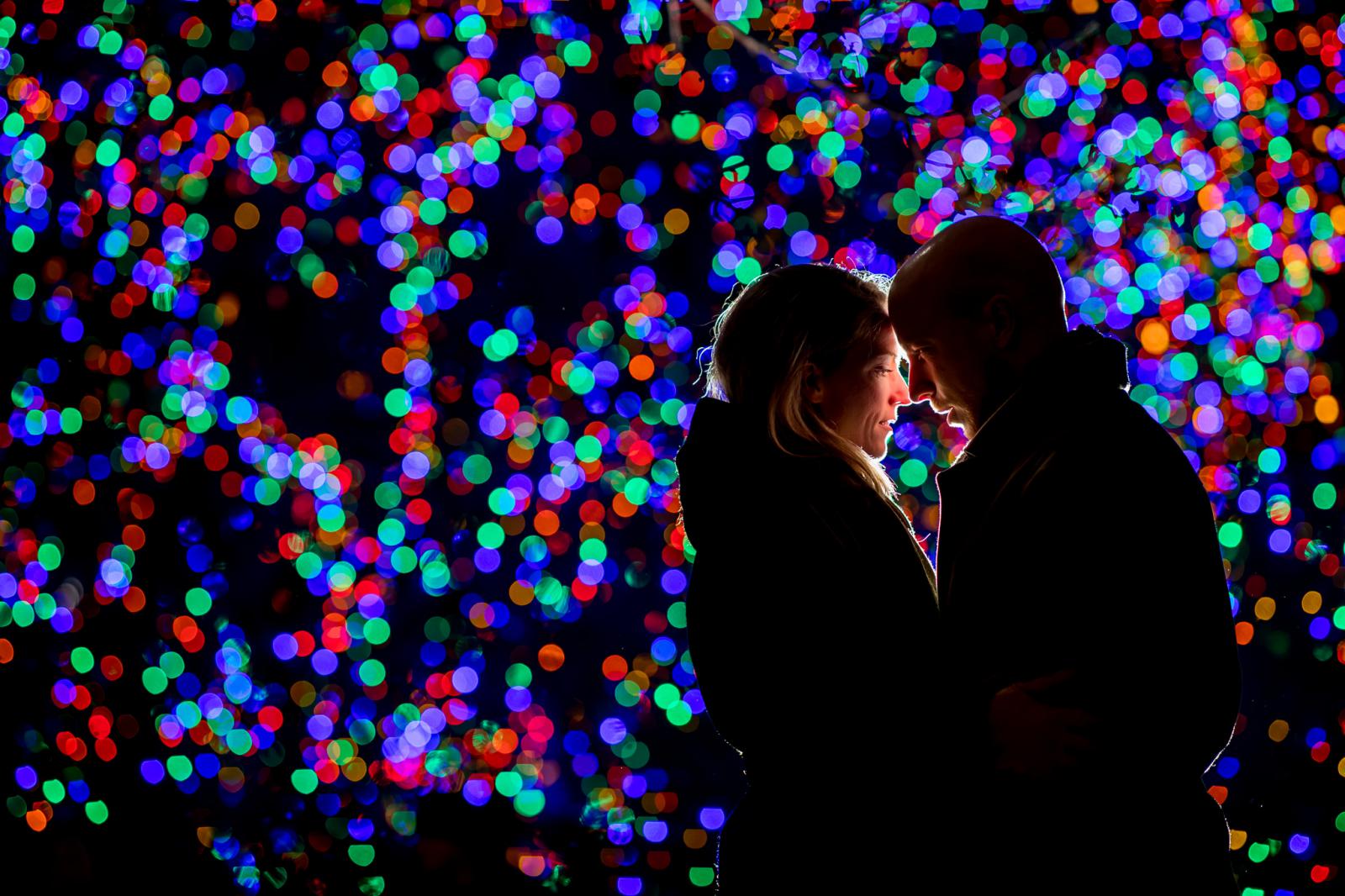 Christmas couple photoshoot Chicago