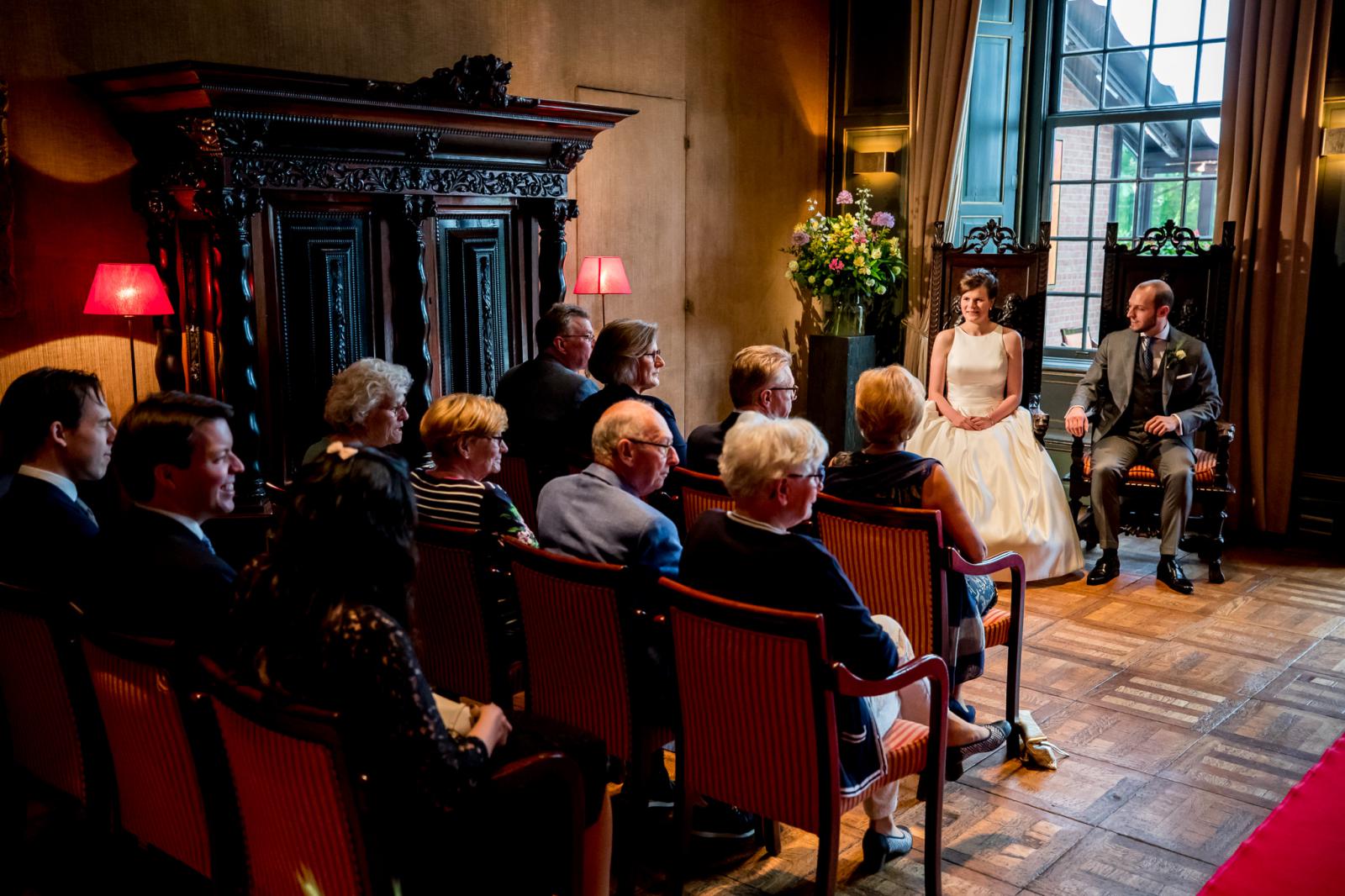 Trouwceremonie Kasteel de Wittenburg Wassenaar