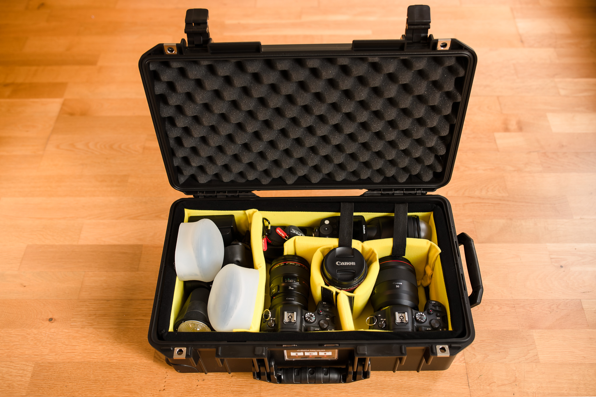 Essentile kit Award Winning Destination Wedding Photographer in Peli 1535 Air