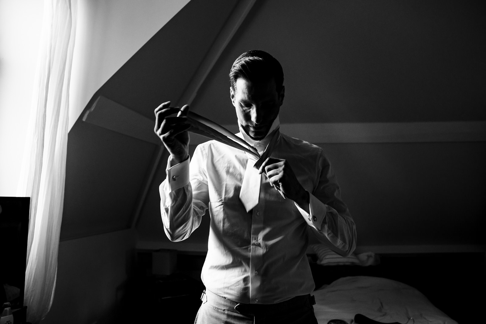 Groom prep Intimate Beach Wedding Photographer