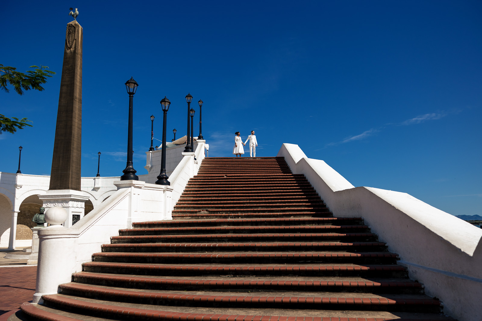 Destination after wedding shoot photographer Panama blue skies