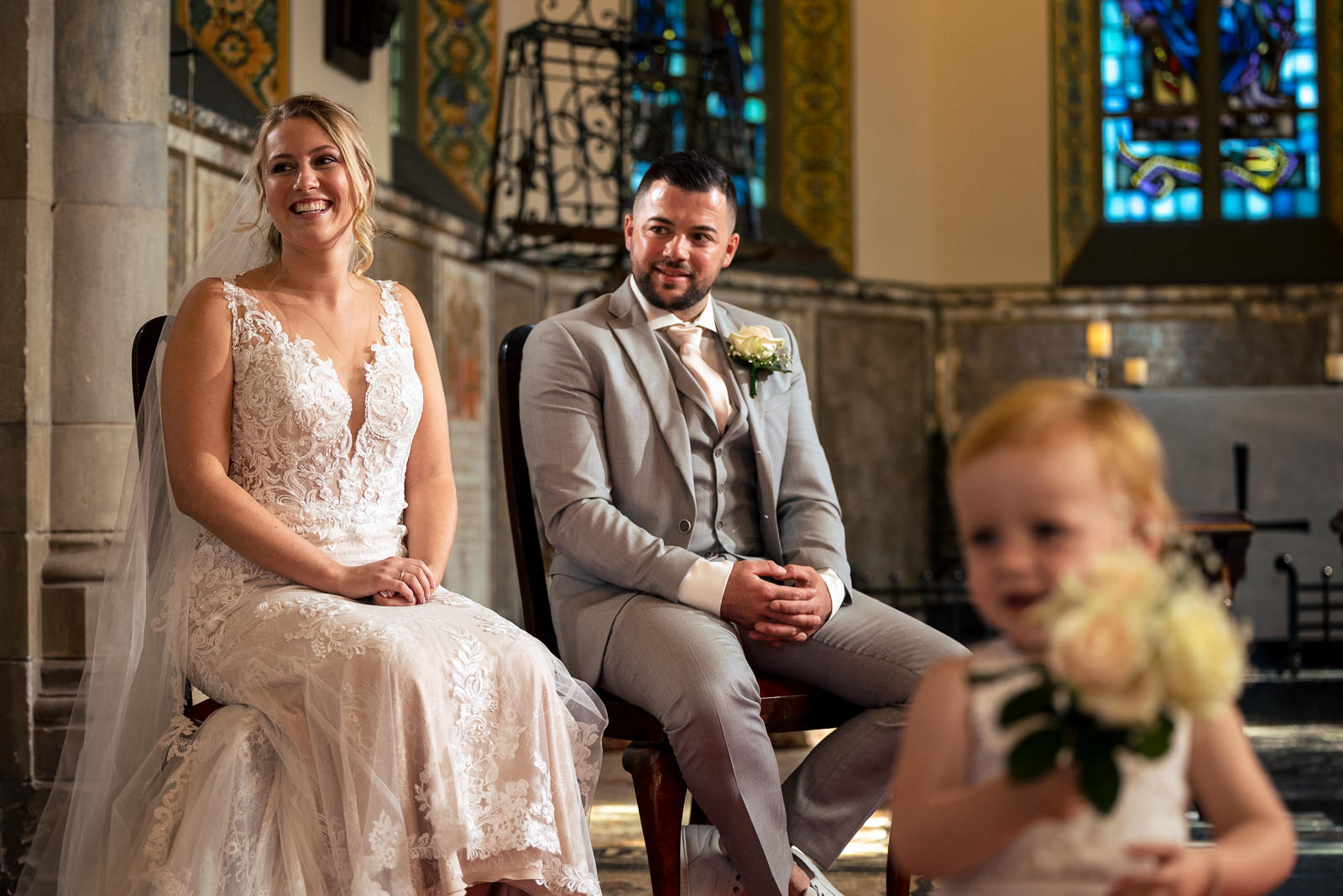 Trouwfotograaf Kasteel de Haar ceremonie in de kapel