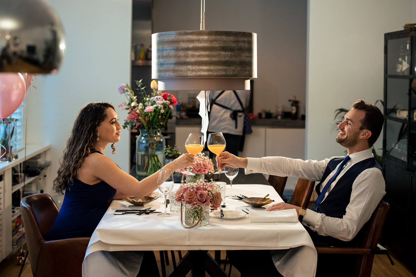 Trouwfotograaf Voorburg Prive Chef thuis als huwelijks diner