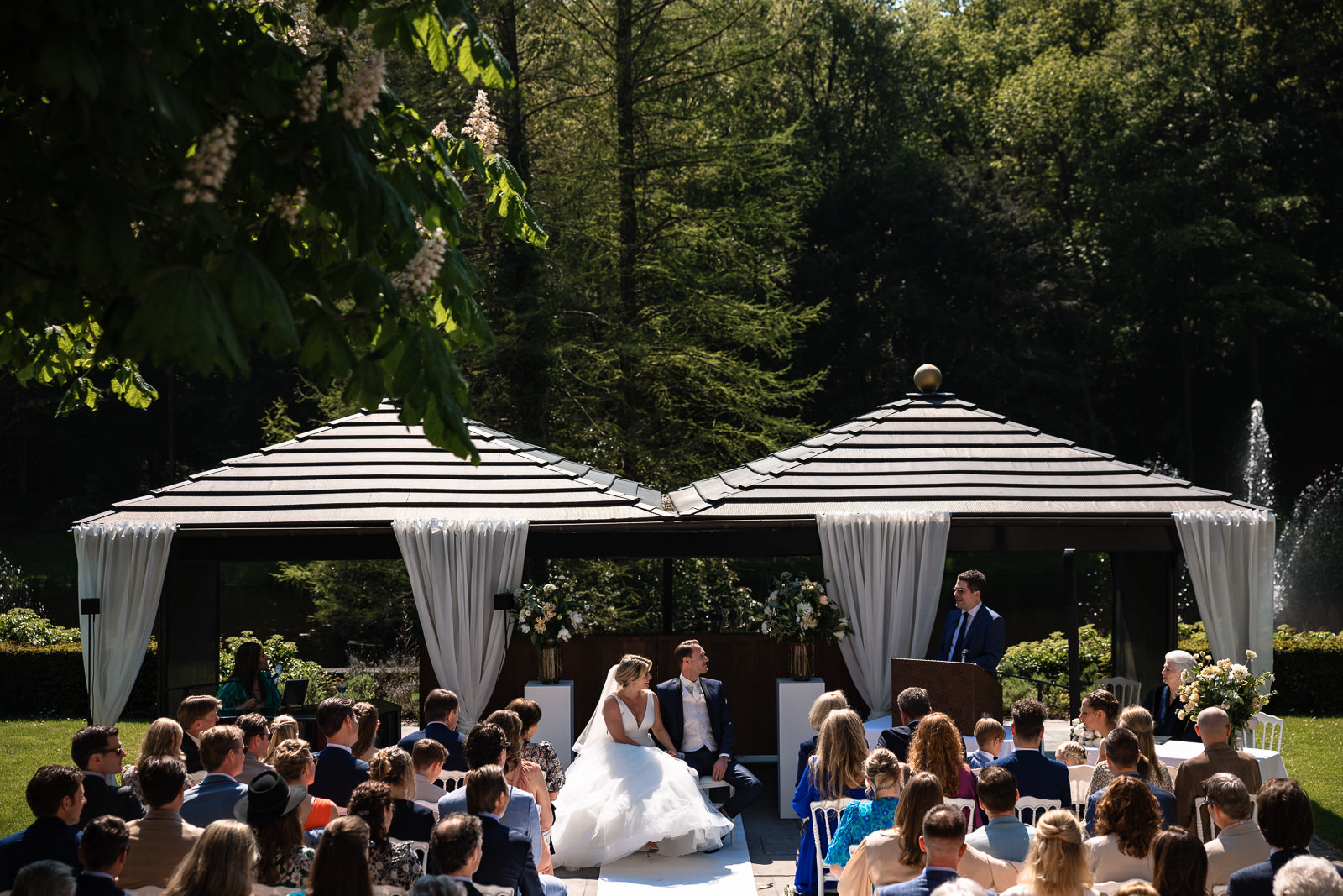 kasteel tuin ceremonie Trouwfotograaf Den Haag