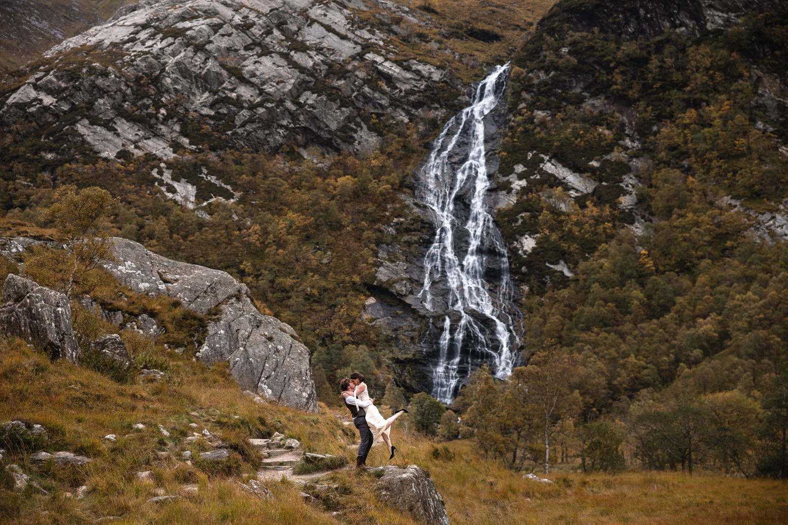 Couple Eloping in Highlands Scotland with Wedding Photographer