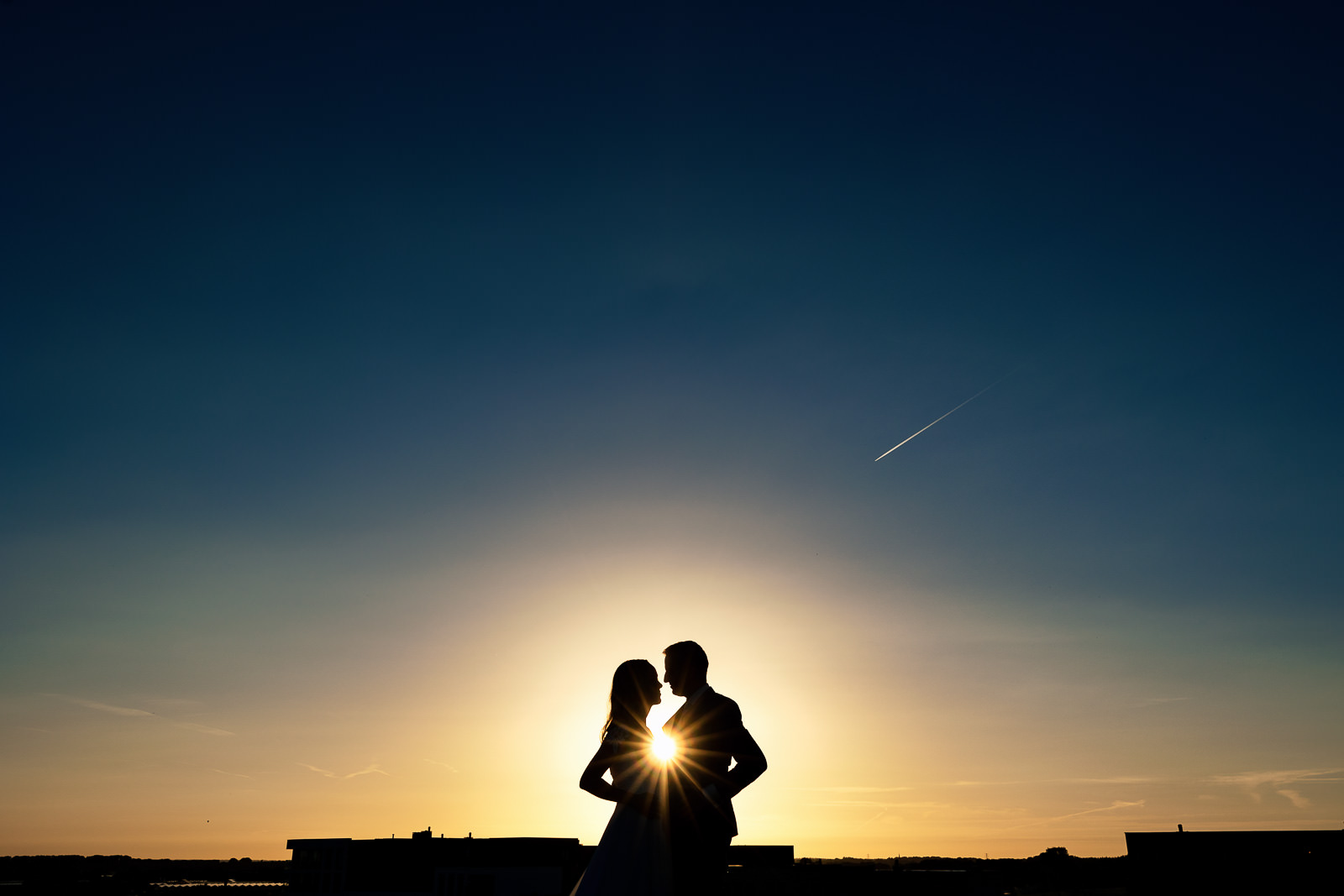 Trouwfotograaf Zutphen Sunset shoot op het dak bij Het Koelhuis Zutphen