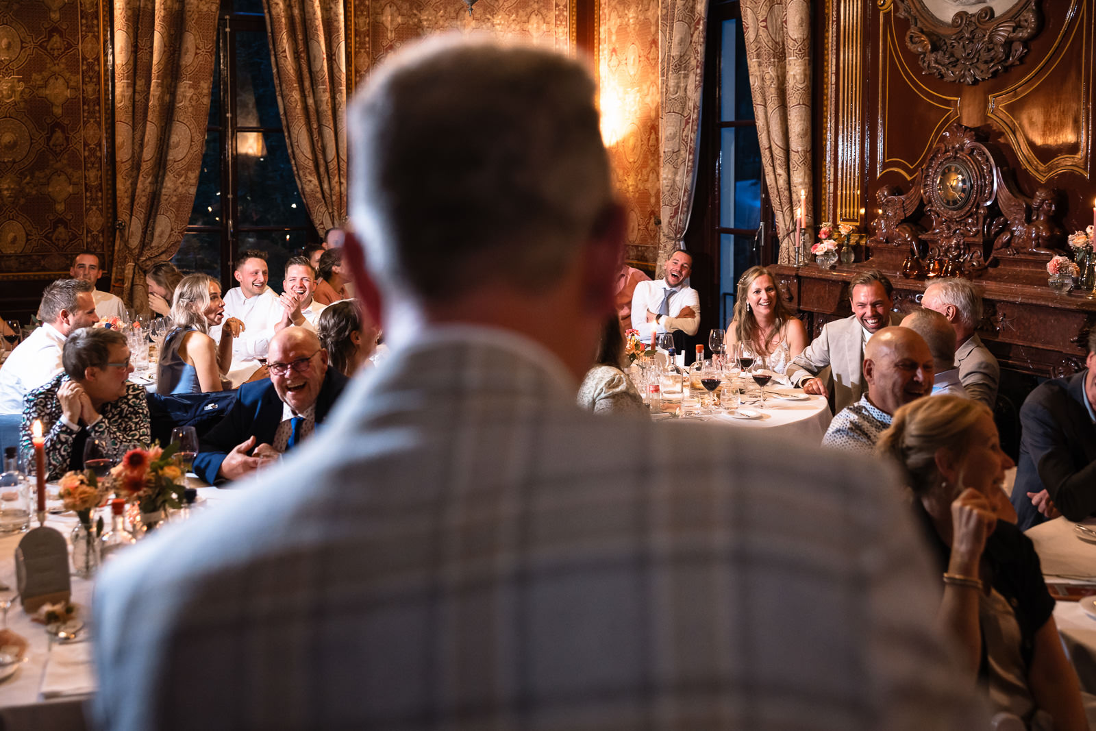 Speech van vader voor het bruidspaar bij Kasteel Oud Poelgeest 