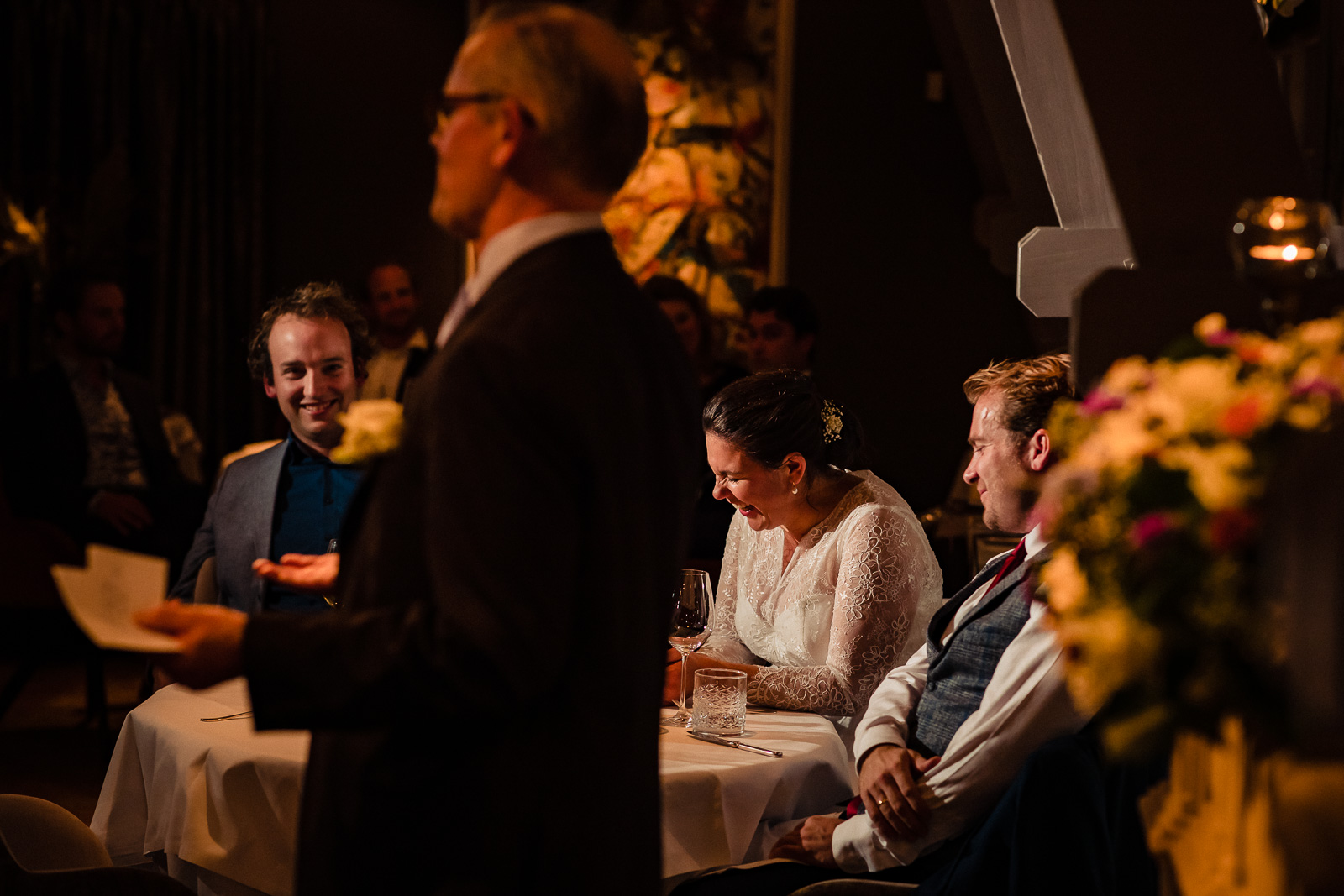 Speech vader van de bruid tijdens diner