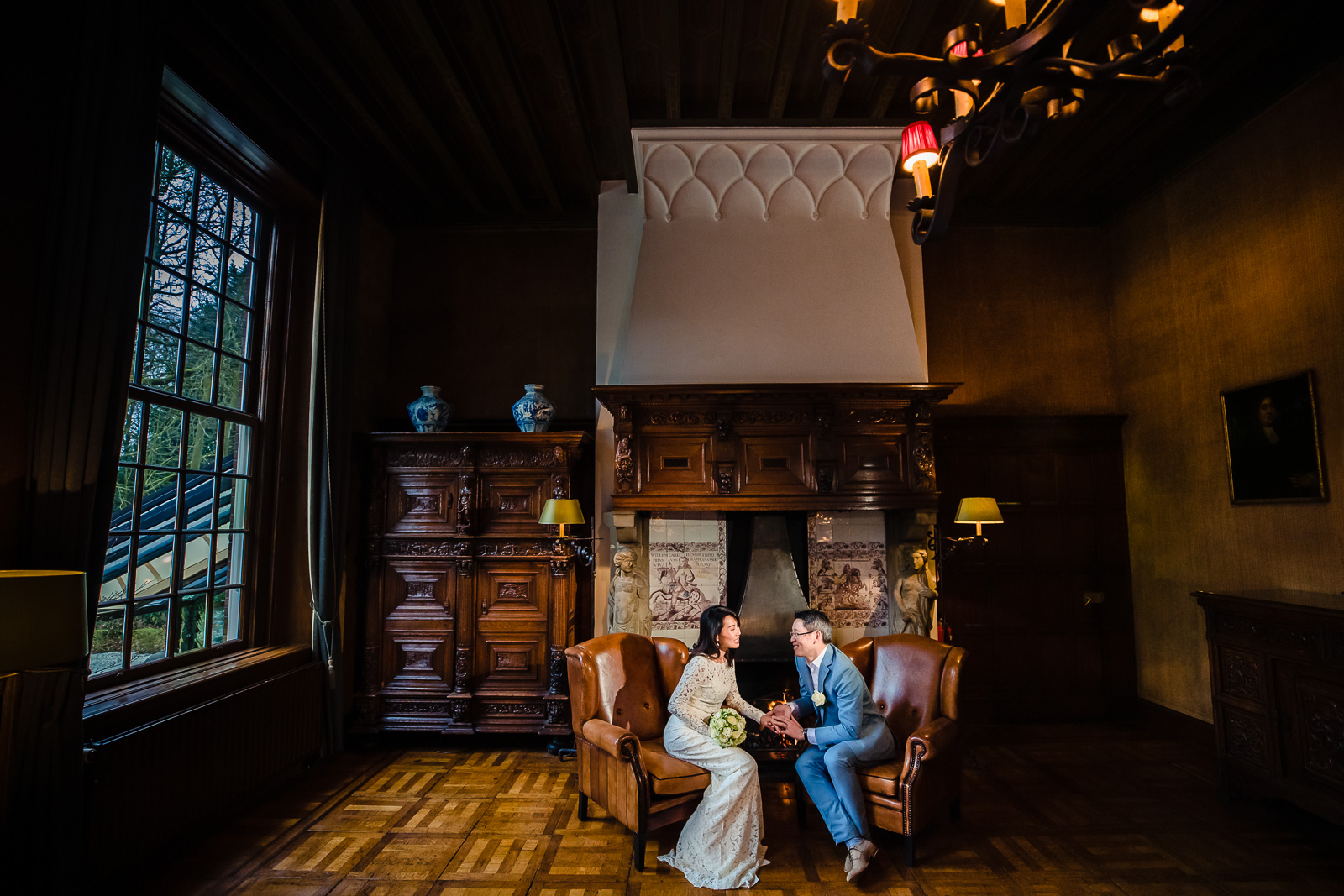 Trouwfotograaf Chinese bruiloft kasteel fotoshoot