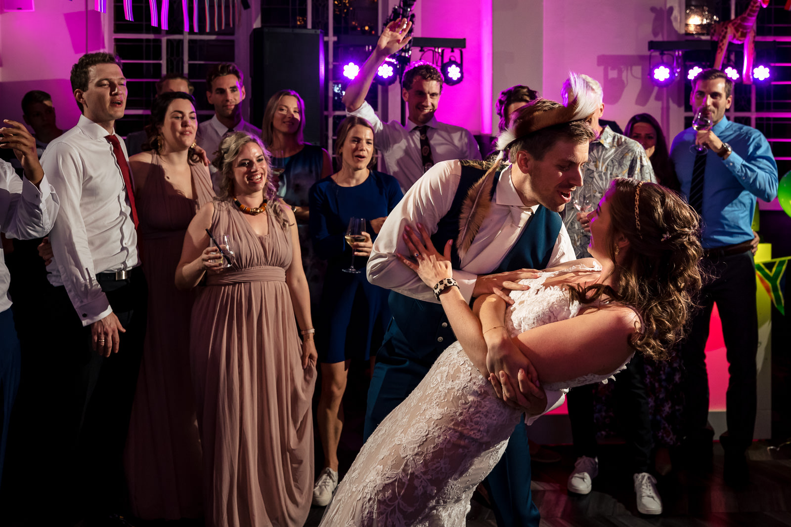 Trouwfotograaf Amsterdam eerste dans bruidspaar bij Wester Villa