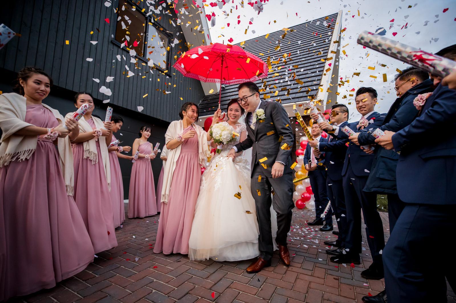 Geluks confetti Chinese bruiloft