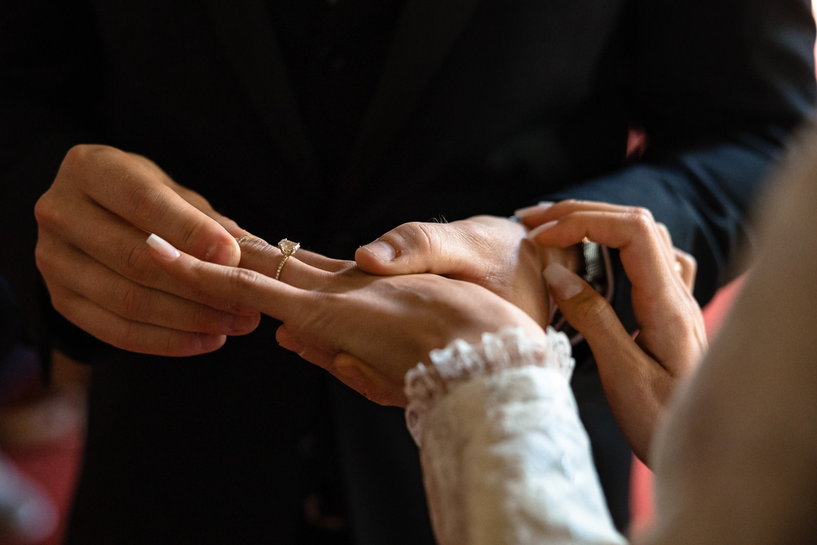 Ring moment Bride Wedding photographer The Hague 