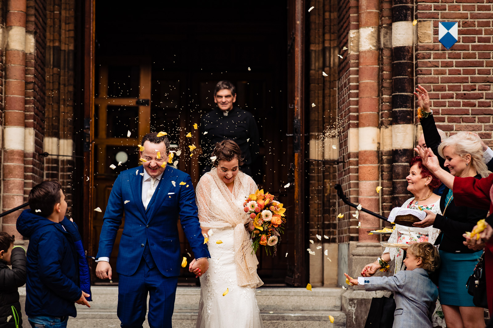 Trouwceremonie RK Parochie Maria Sterre der Zee bruidsfotograaf Den Haag