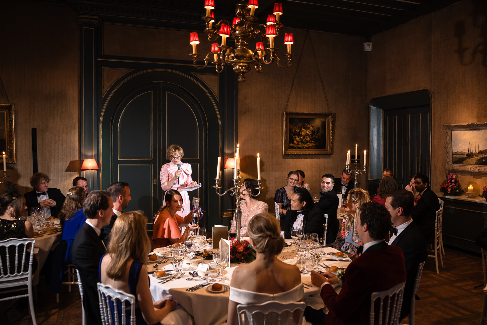 Diner speech van moeder bij kasteel de Wittenburg in Wassenaar