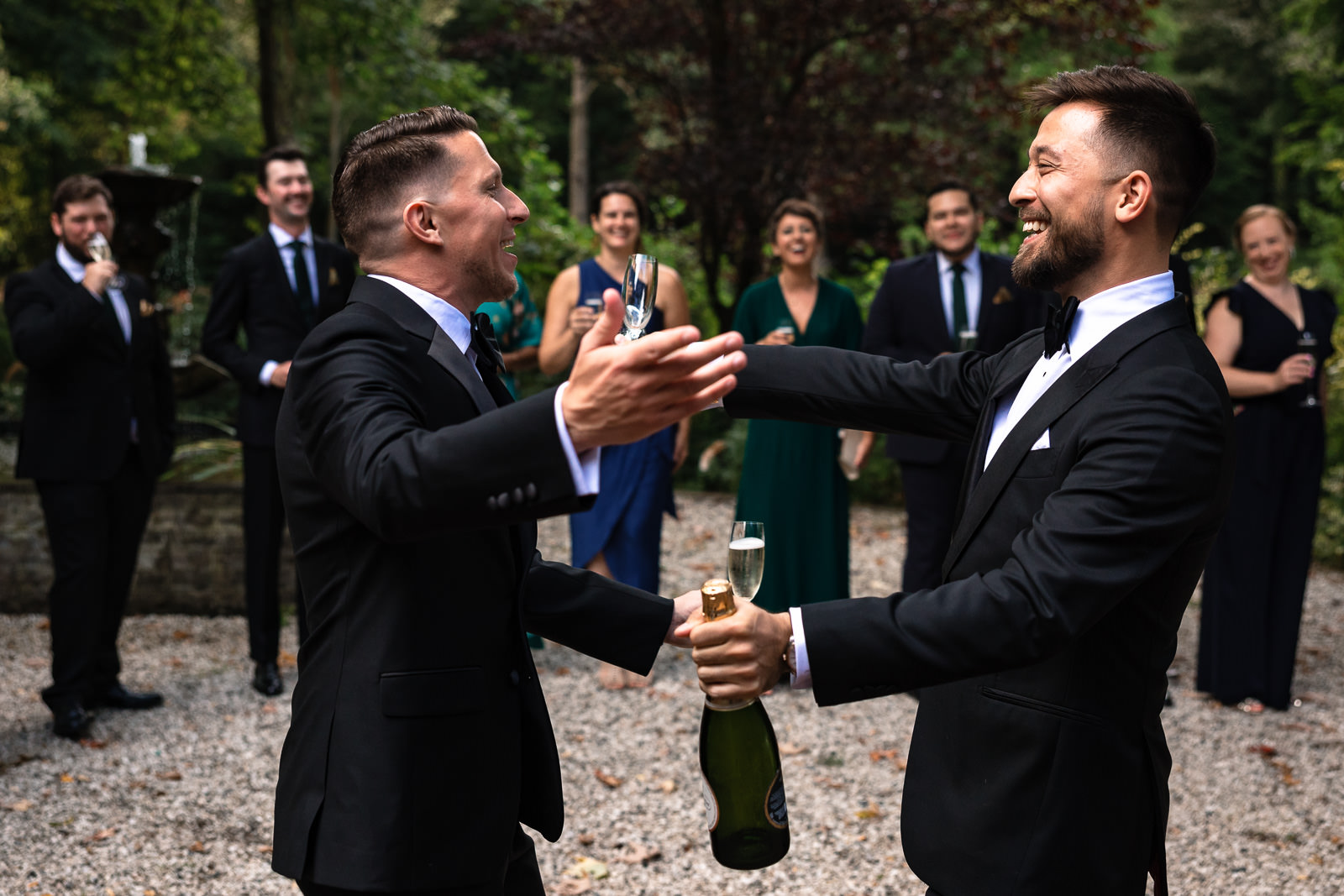 First look grooms at same sex wedding