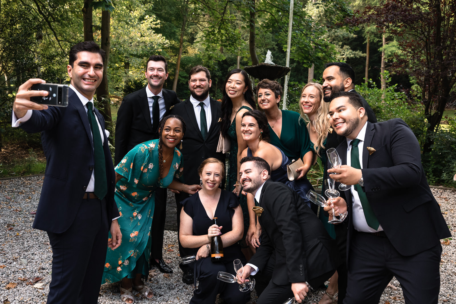 Gay Wedding groupshot of bridal party