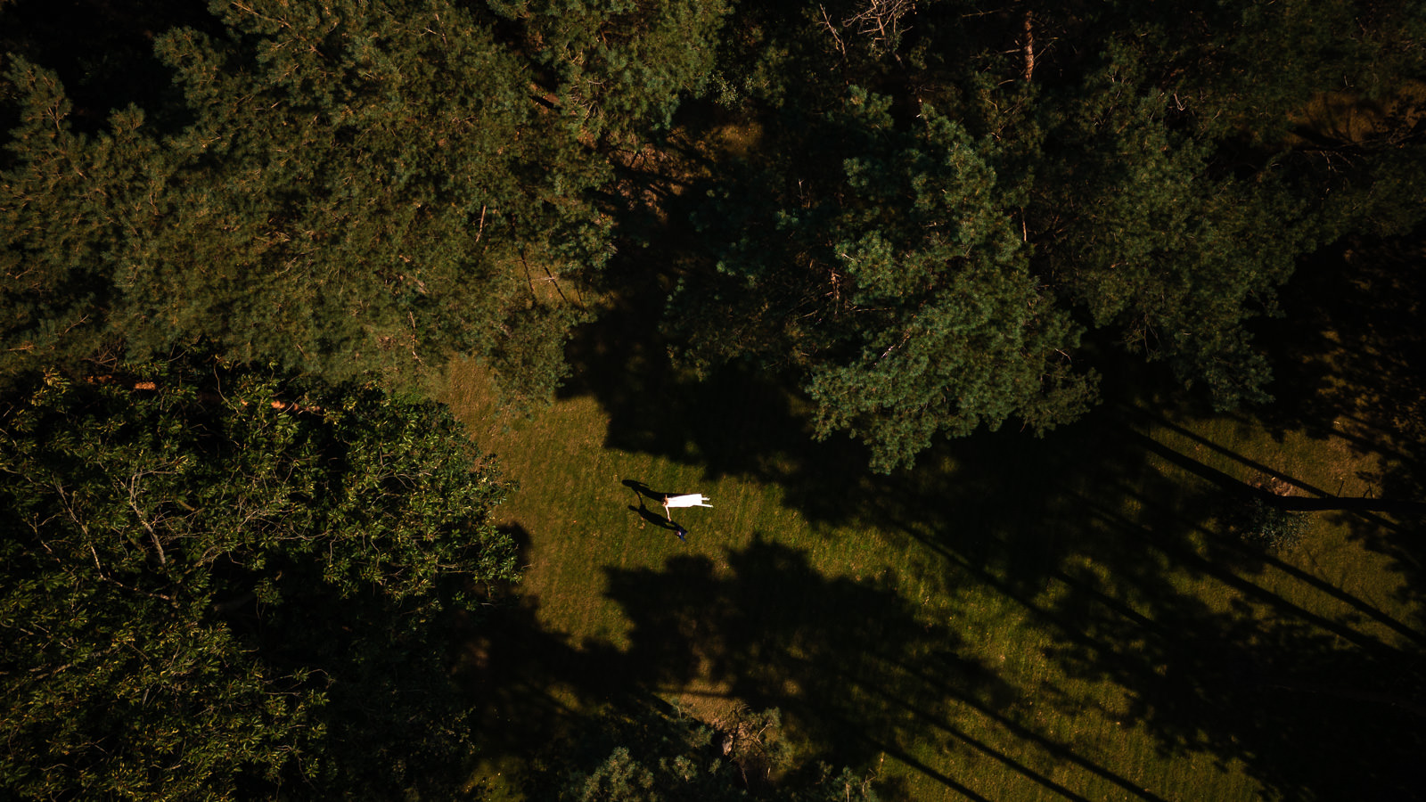 Herfst bruiloft kasteel Hoekelum en Koetshuis Bennekom drone shot