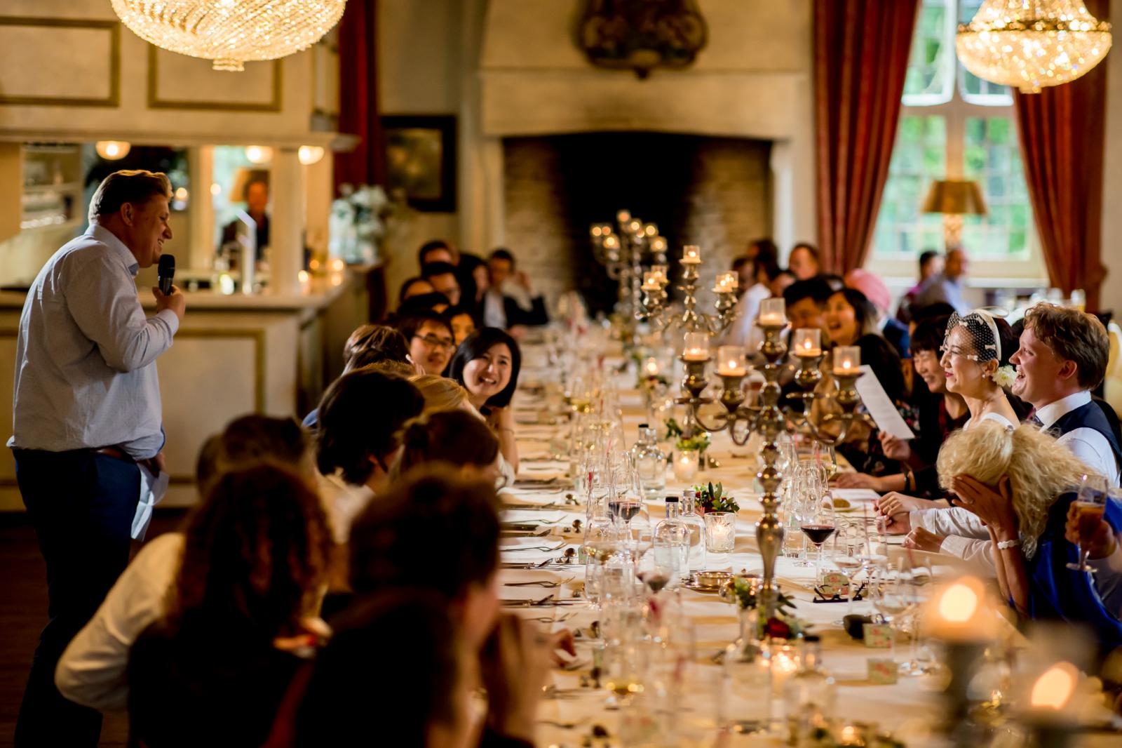 Trouw speech tijdens het diner bij kasteel wijenburg te echteld